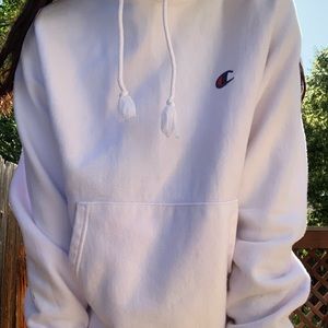 light pink champion hoodie